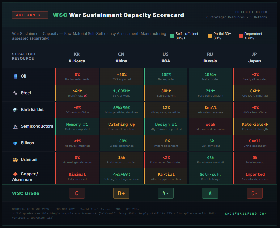 war sustainment capacity scorecard