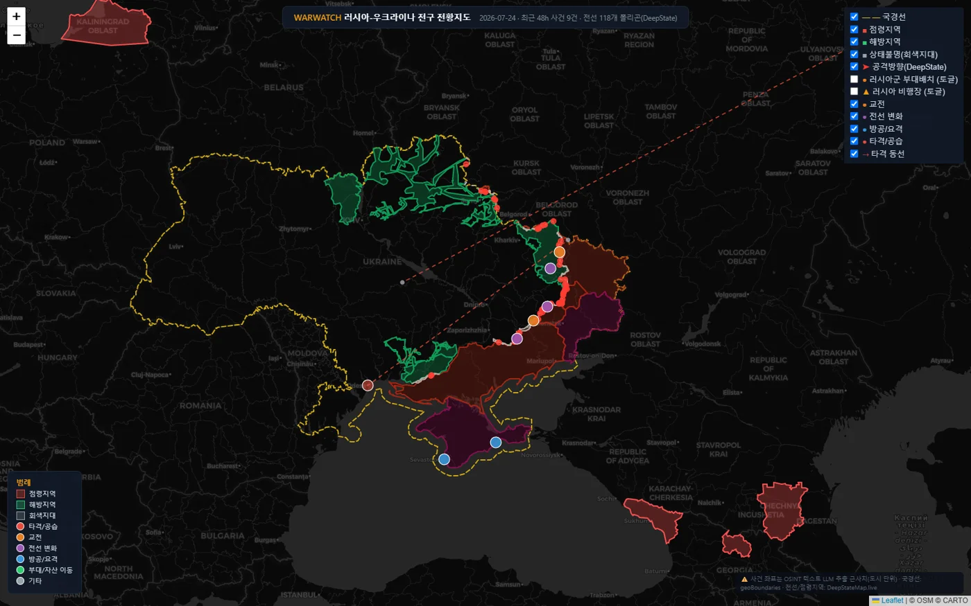 russia ukraine war map