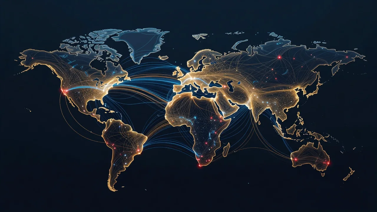 supply chain chokepoints world map converging routes